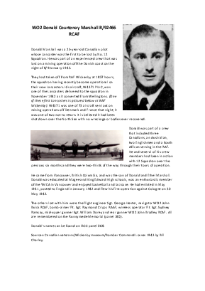 A preview of a PDF biography for Marshall, Donald Courtenay